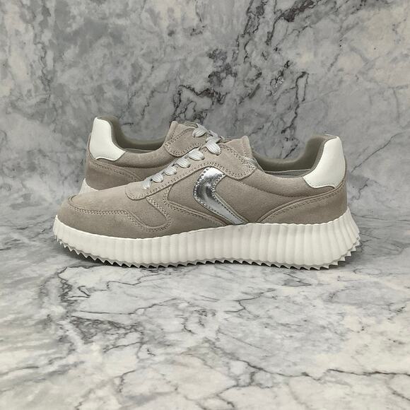 Steve Madden Sz 8.5M Grey Shereen Suede Low Platform Sneaker Lace Up P1-43 - Picture 4 of 10